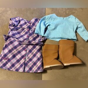 American Girl Pretty and Plaid Dress